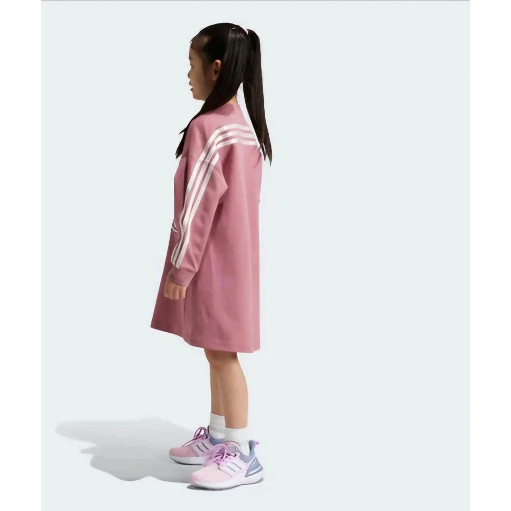 Adidas x Disney Minnie Mouse Girls Sweatshirt Dress Pink Mauve XS 7-8 Years